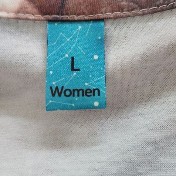 Dog Face Dog print button down long sleeve top Sz L NWOT - Picture 5 of 5